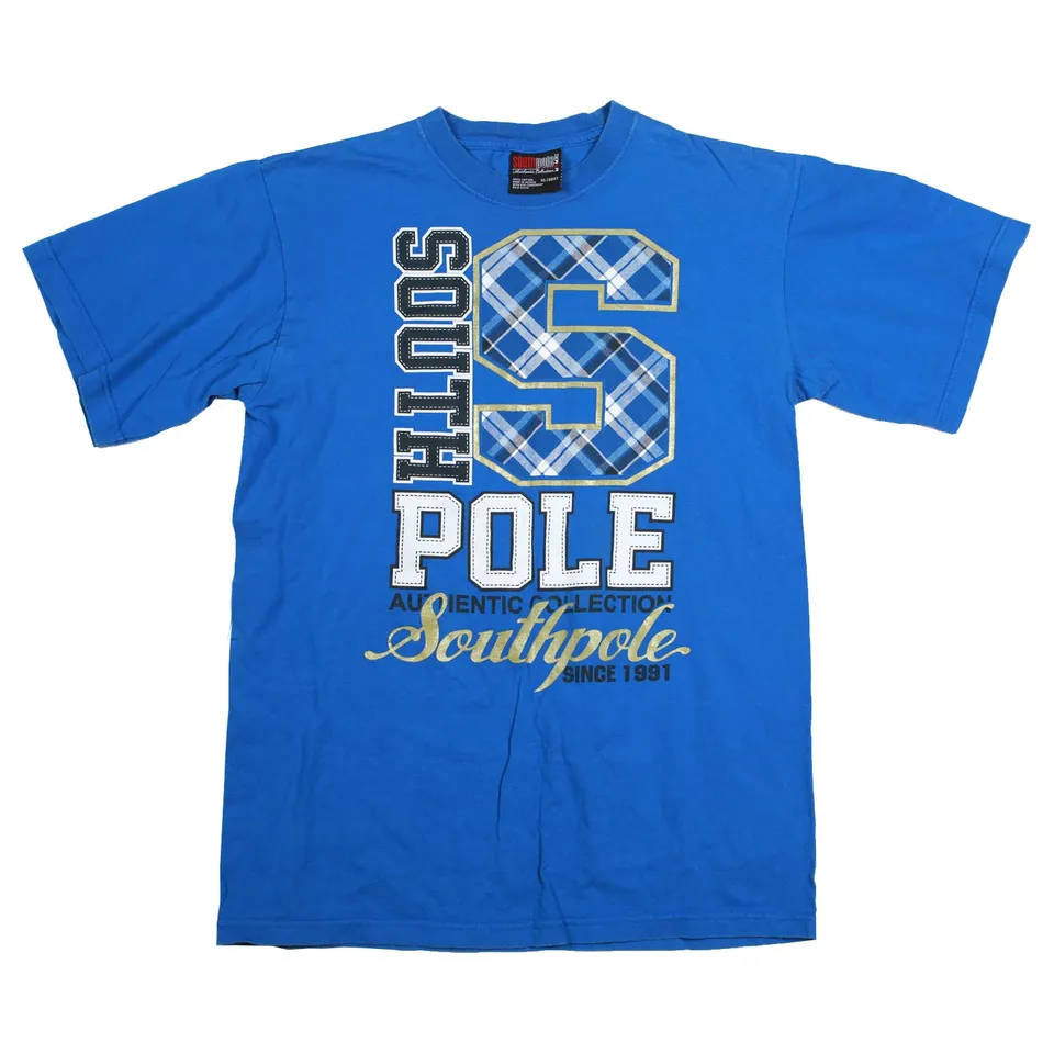 South Pole Authentics maglietta vintage XL blu royal cotone