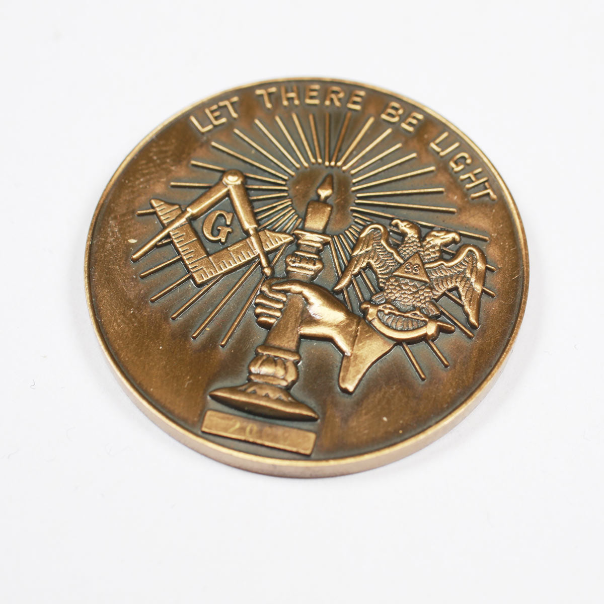 Masonic Geocaching Society moneta collezione 2008 smalto