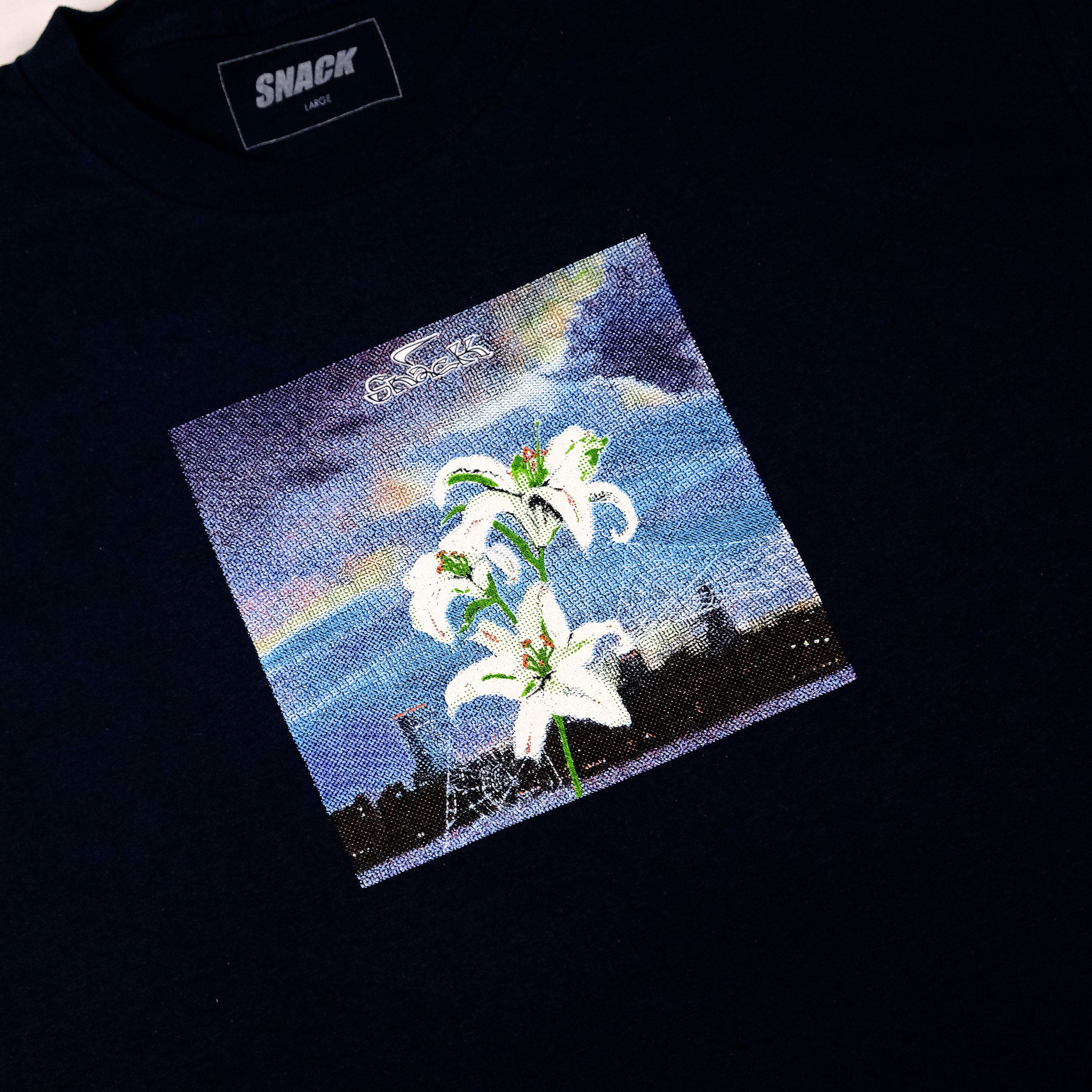 Snack Web Tee maglietta skate nera cotone S