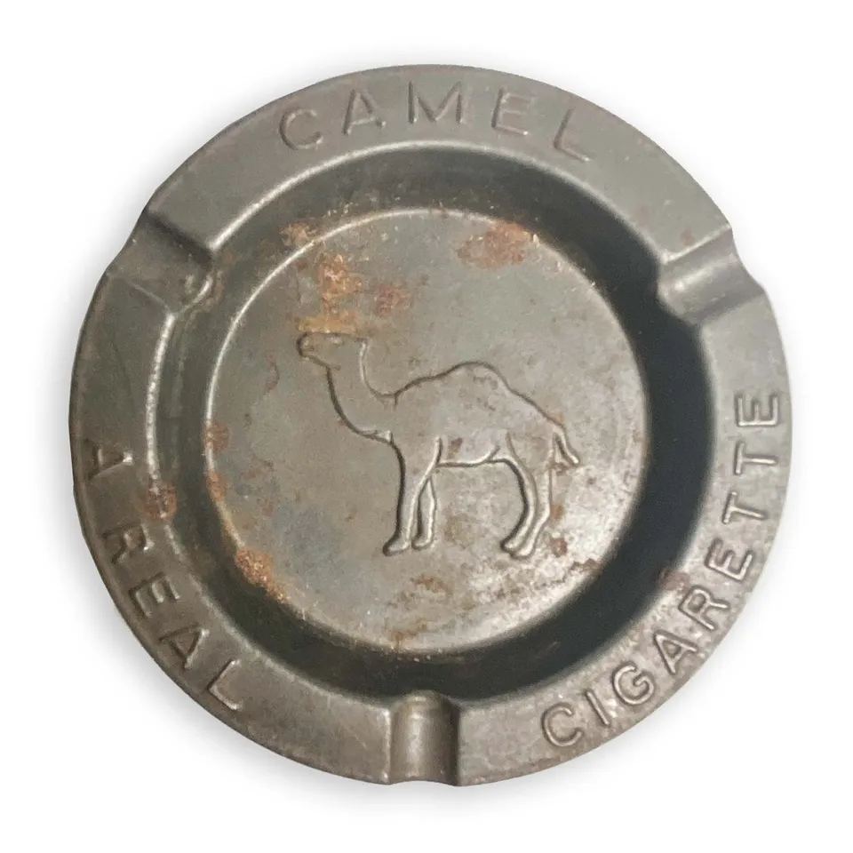 Camel Cigarettes portacenere metallo grigio vintage