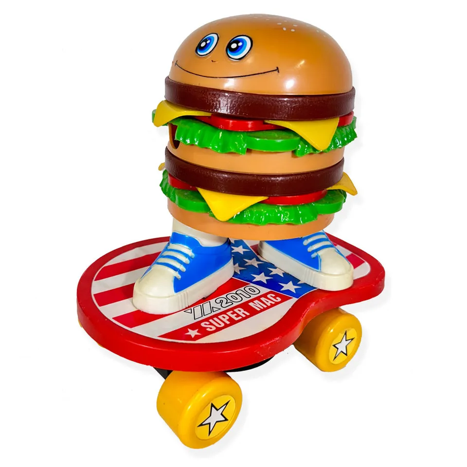 Super Mack Burger 1988 giocattolo skate panino 20 cm