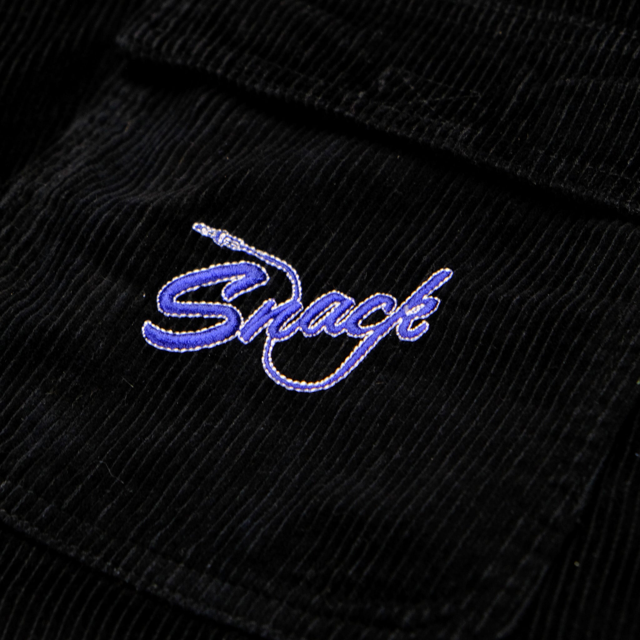 Snack Mic Check pantaloni skate velluto nero 30