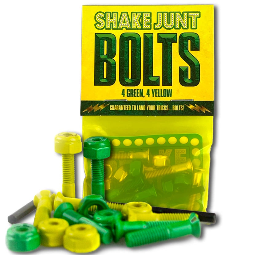 Shake Junt Bag O Bolts viteria skate 4 verdi 4 gialle