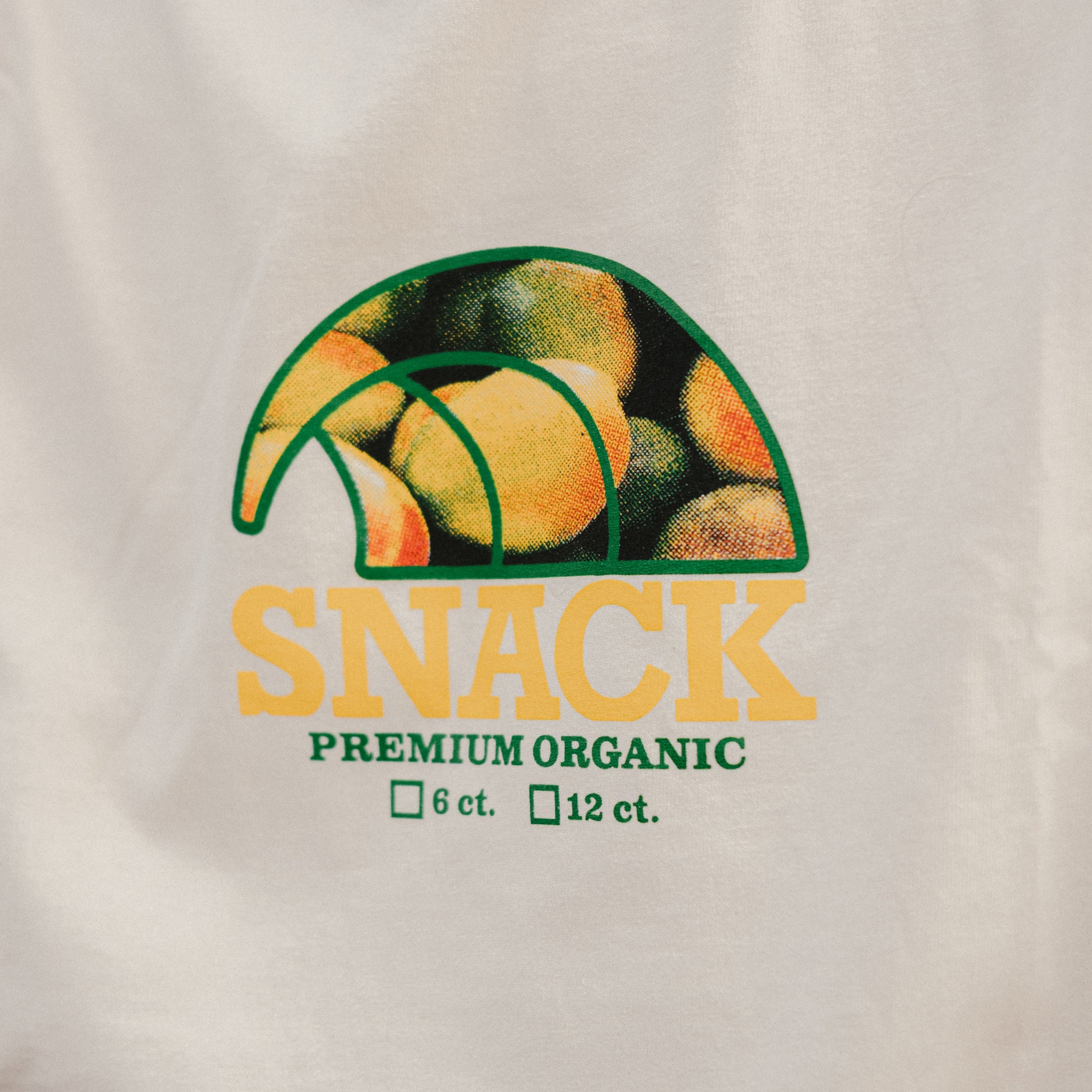 Snack Mango maglietta cotone grafica serigrafata
