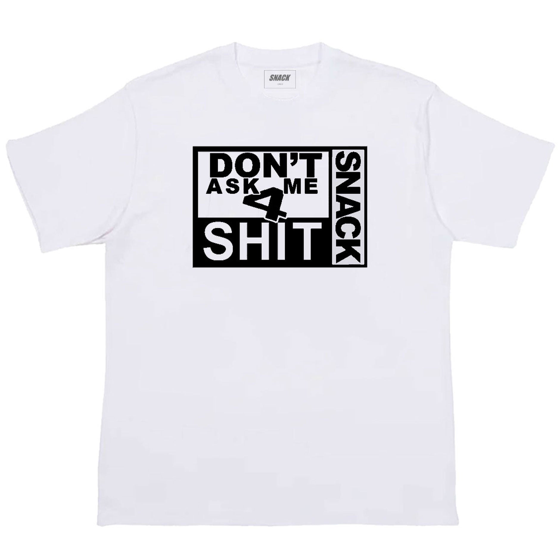 Snack 4 Shit t-shirt bianca cotone