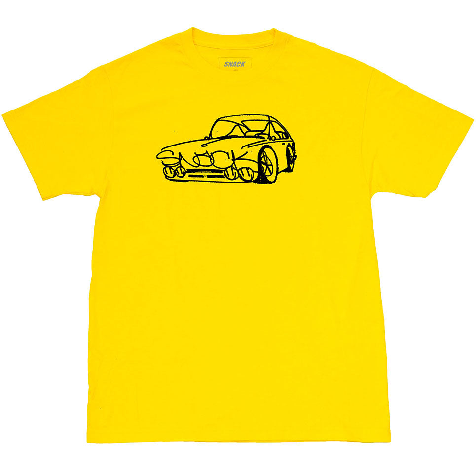 Snack Skateboarding Team Whip t-shirt gialla cotone
