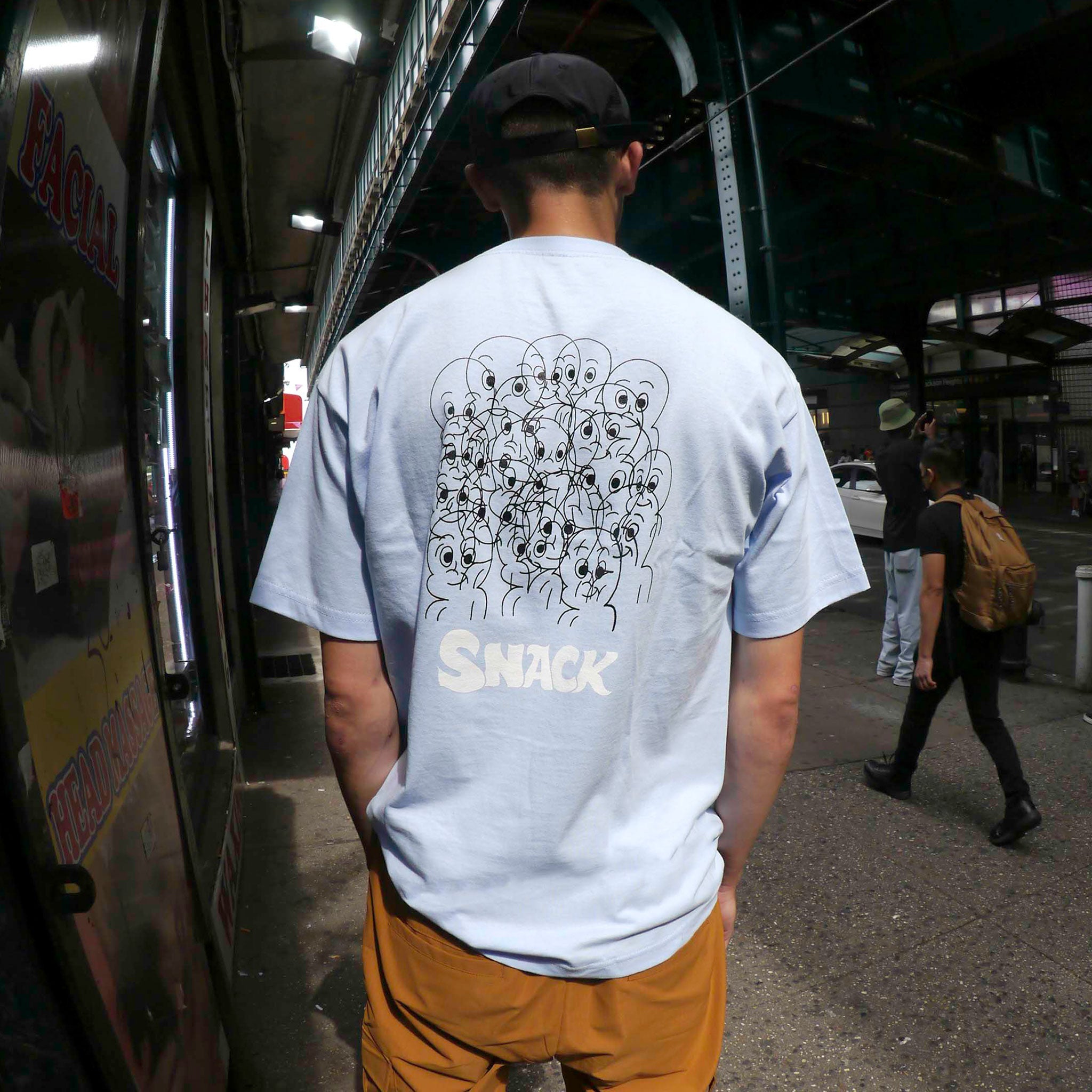 Snack Casper t-shirt cotone sky blue
