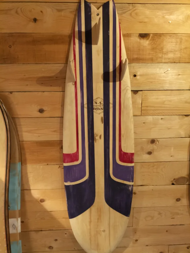 AC Longboards Purple Lines appendiabiti surf 6' legno