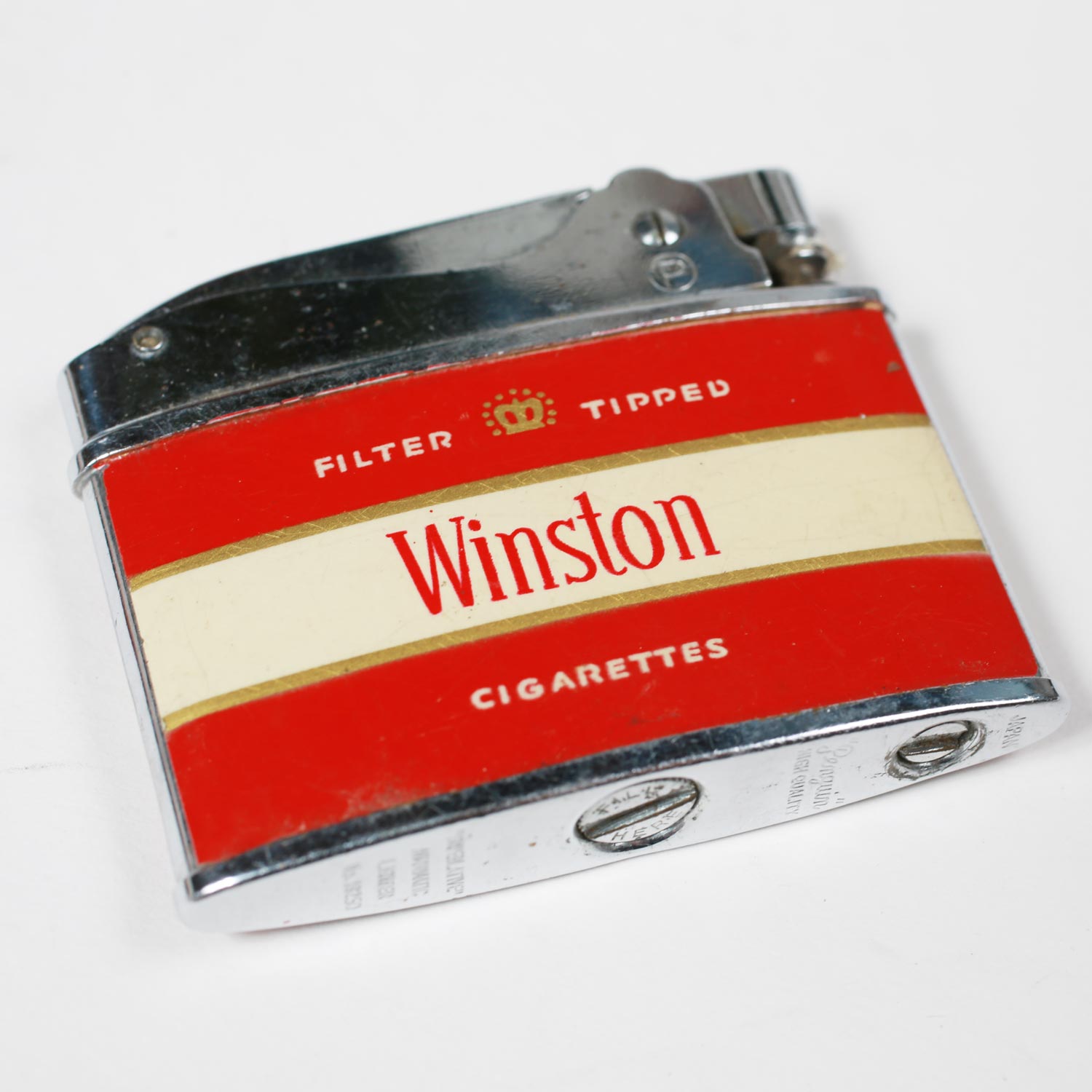 Winston Zenith accendino a butano rosso vintage