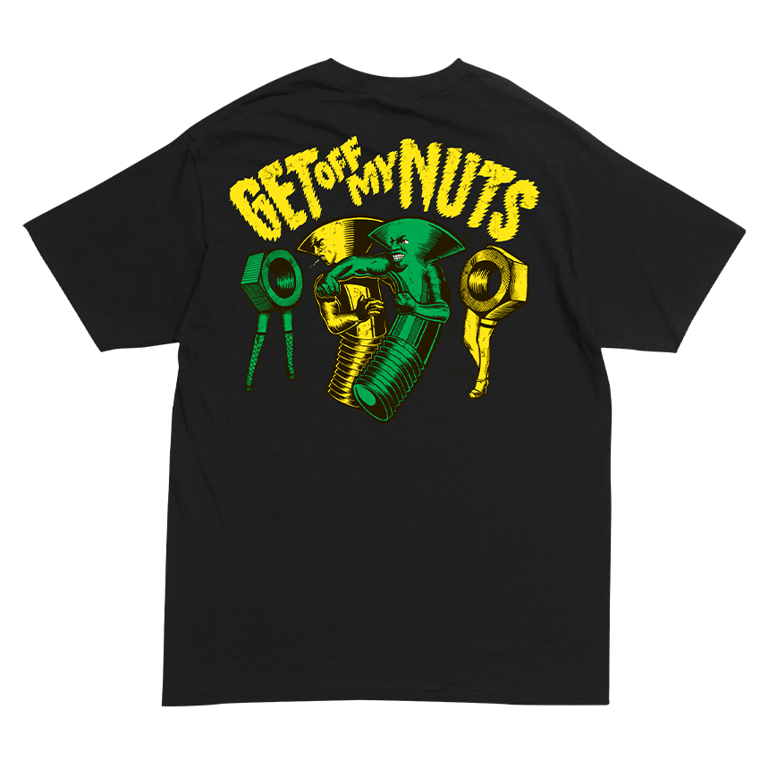 Shake Junt Get Off My Nuts maglietta nera cotone
