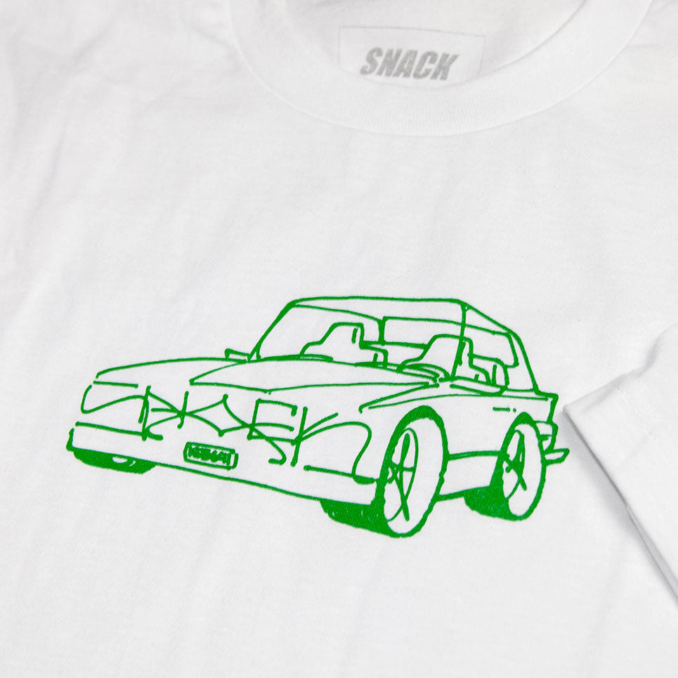 Snack Team Whip maglietta bianca cotone serigrafata