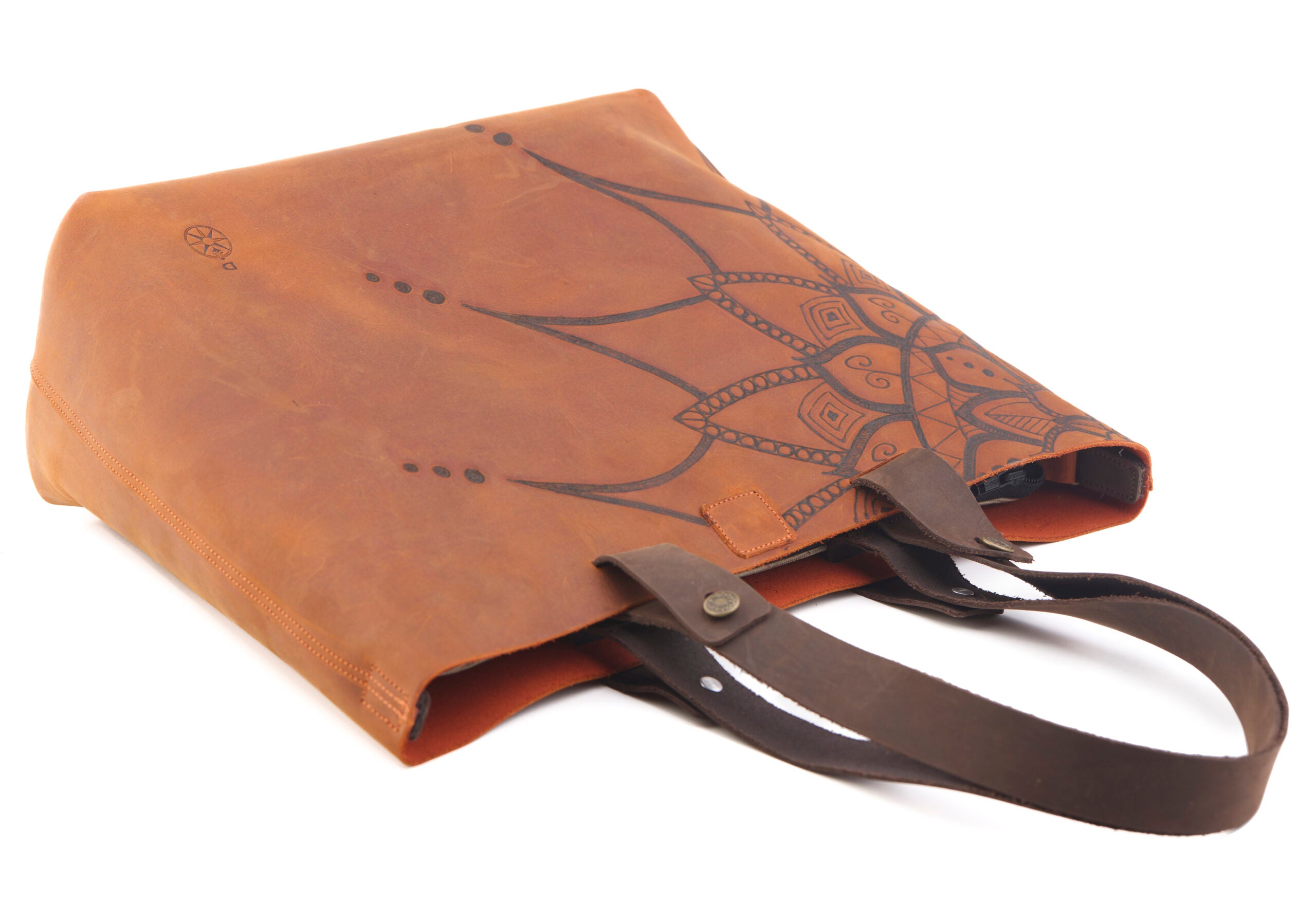 AC Longboards Rusty Mandala borsa in pelle ruggine