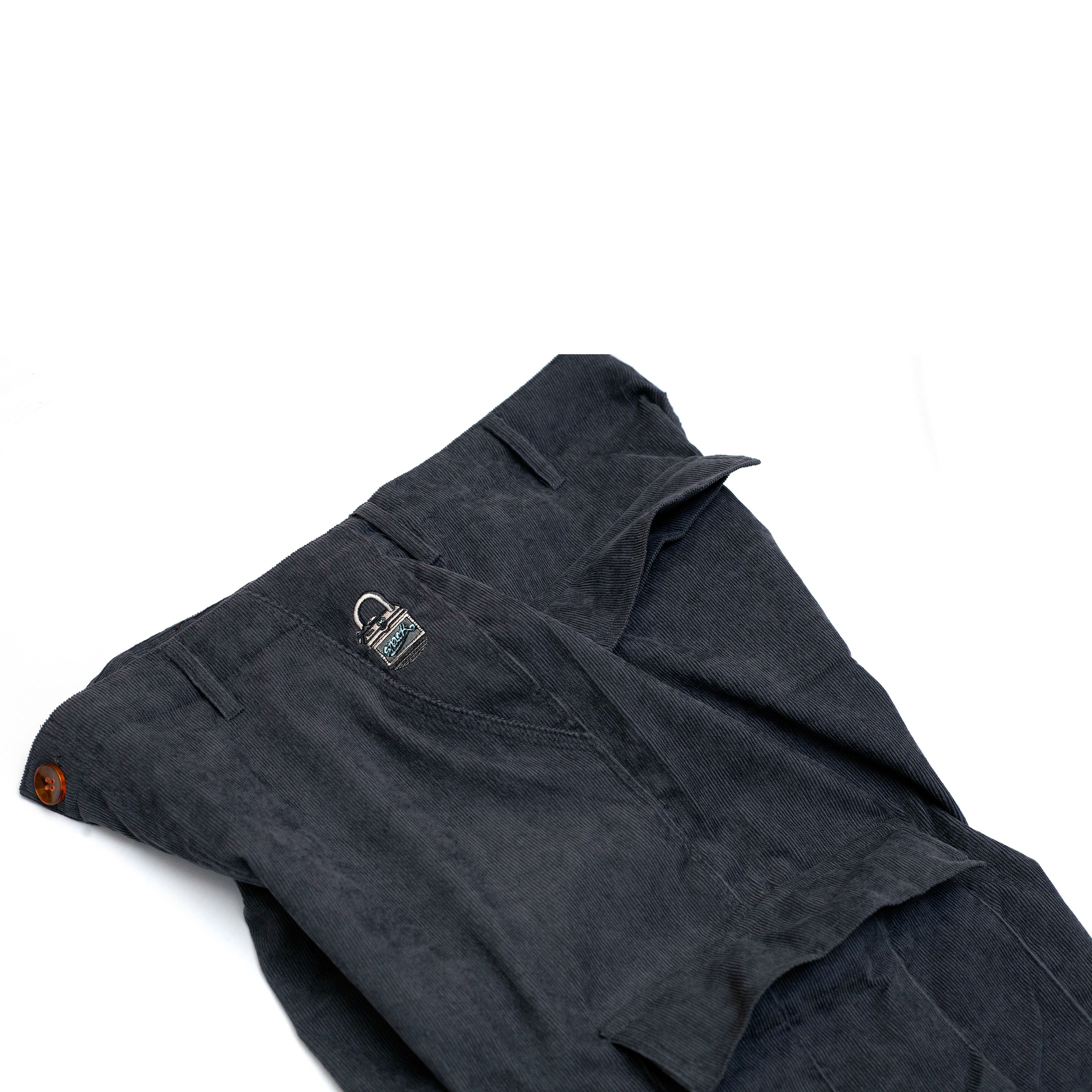 Snack Unlock pantaloni cargo charcoal velluto