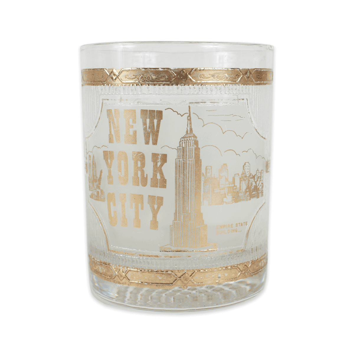 Culver Twin Towers bicchiere whisky oro 22kt