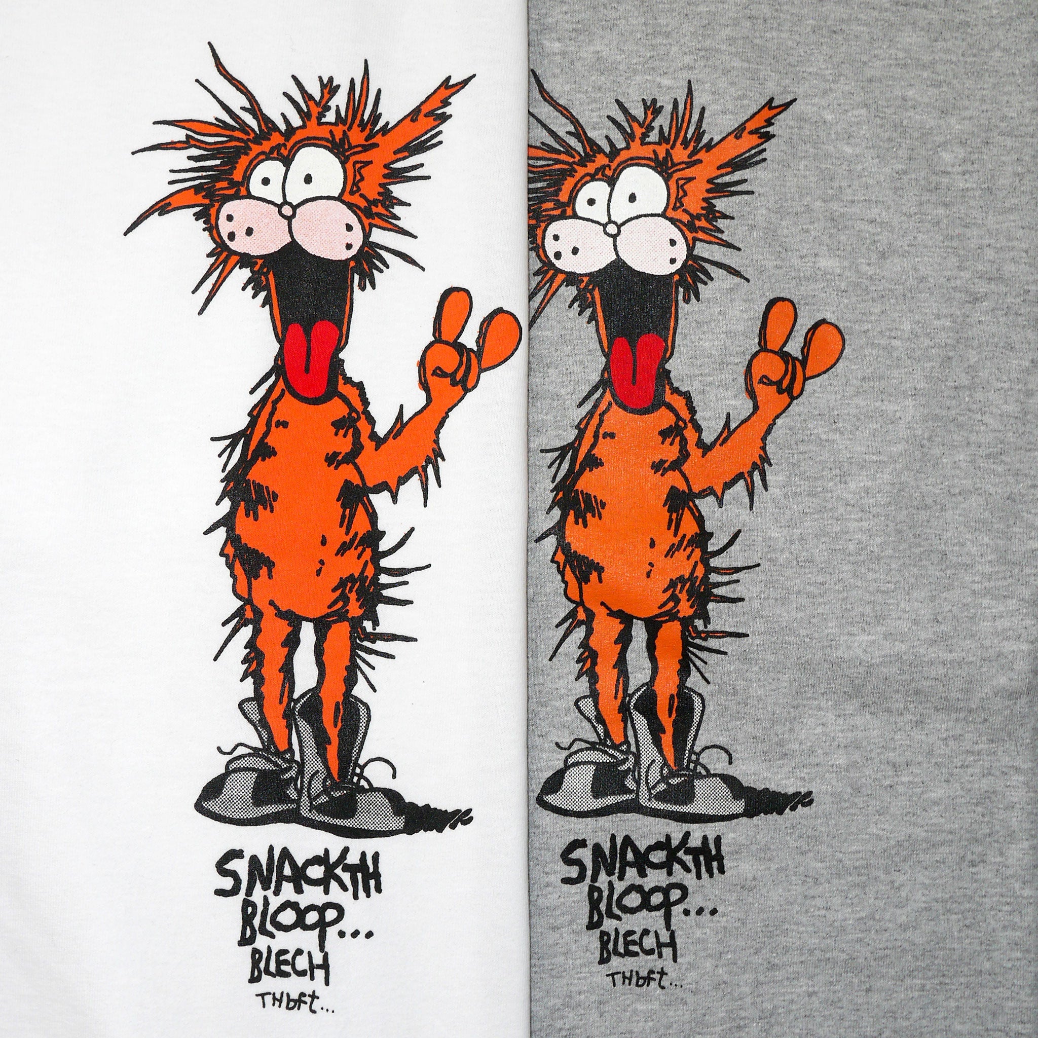 Snack Bloop Tee maglietta bianca cotone serigrafata