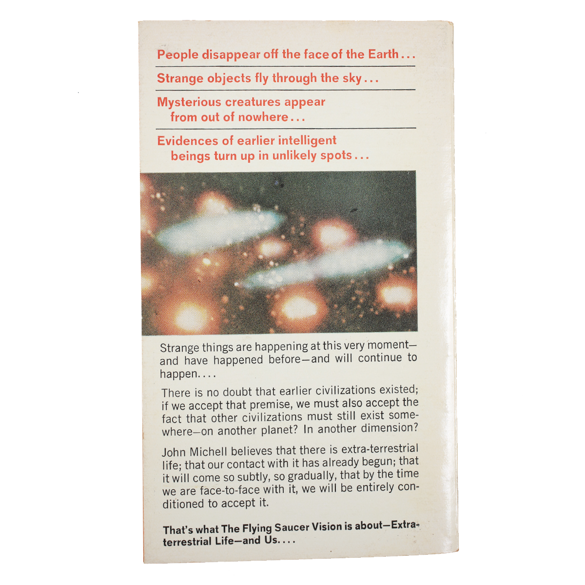 John Michell Flying Saucer Vision libro vintage UFO