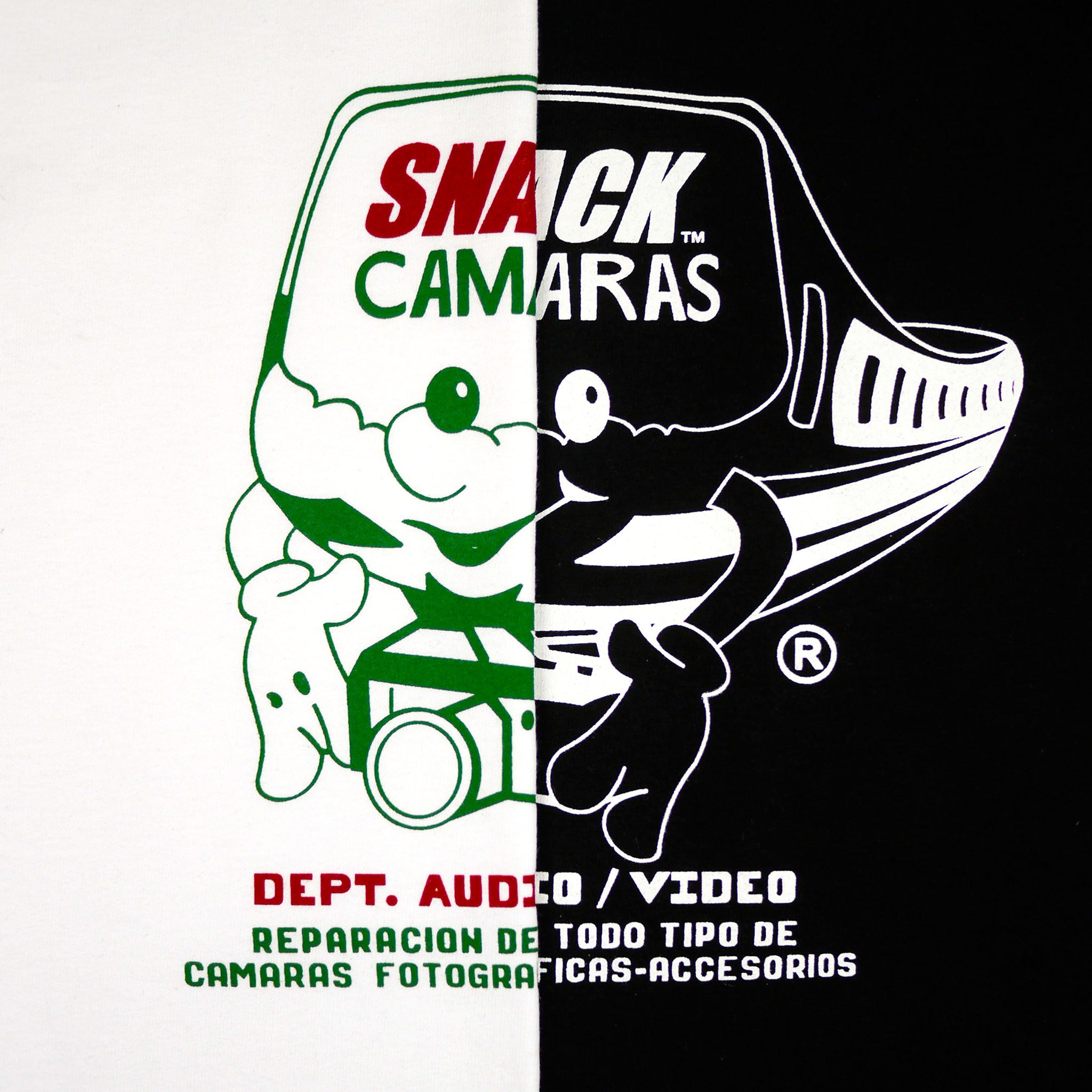 Snack Audio Video t-shirt bianca cotone
