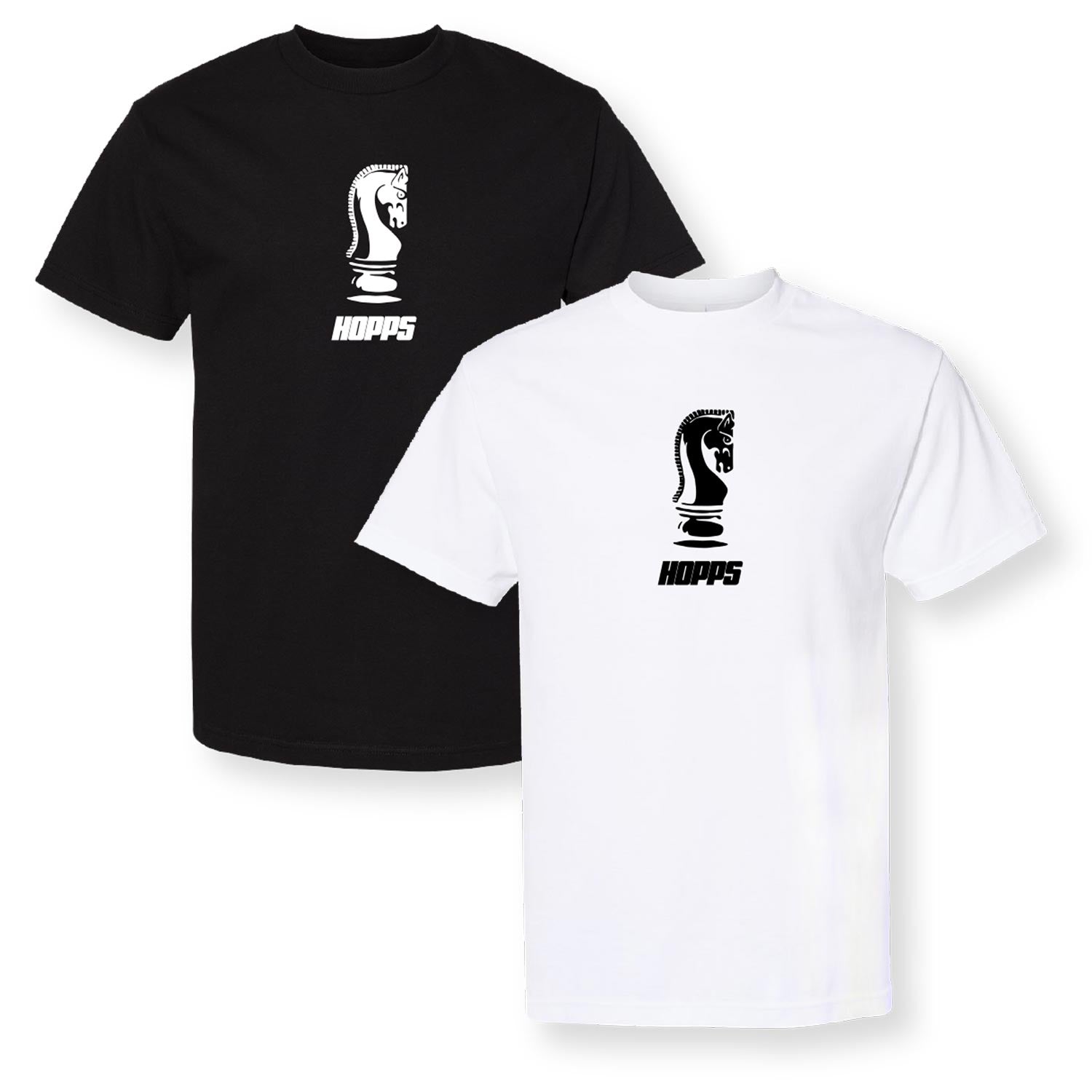 Hopps Chess t-shirt cotone nera