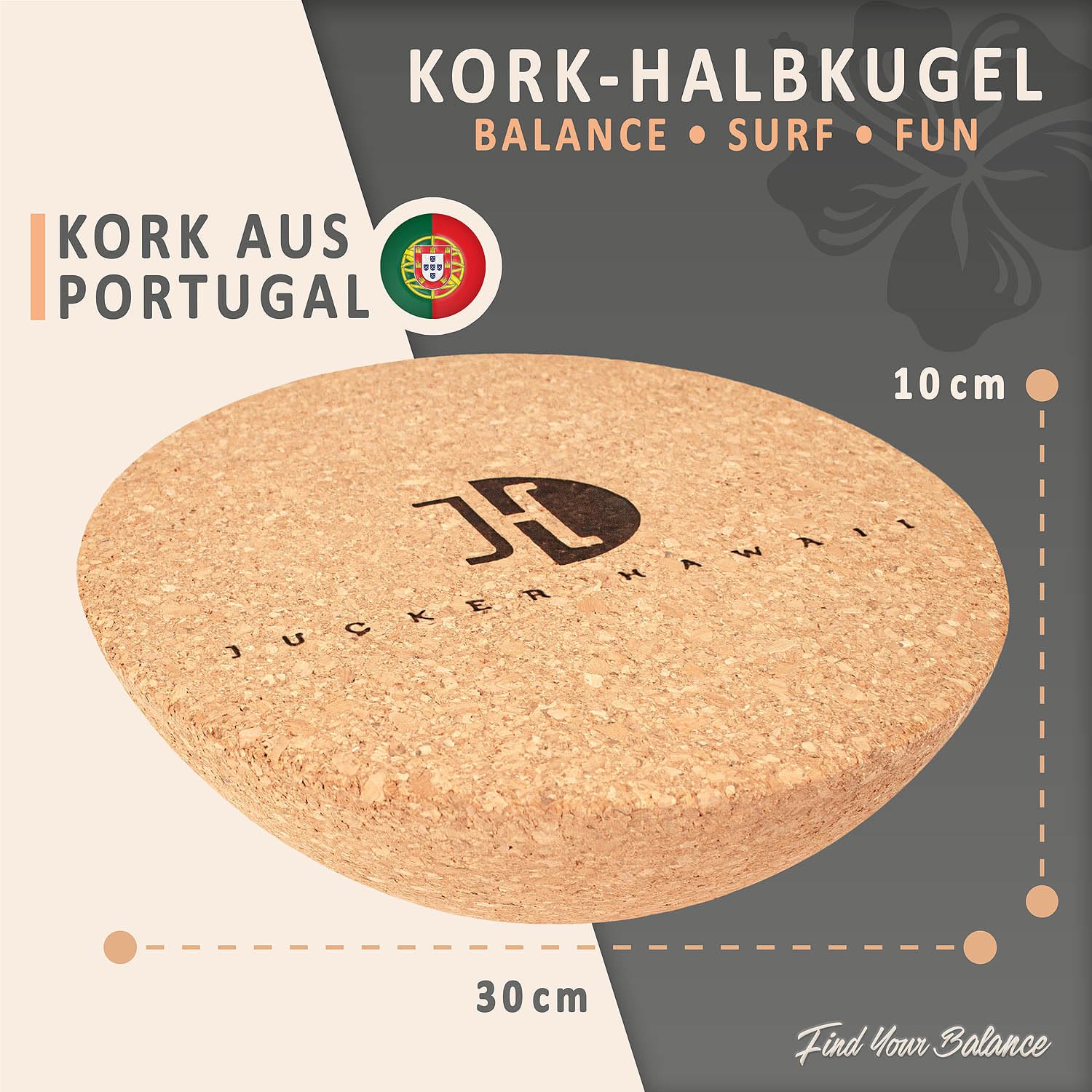 Jucker Hawaii Ocean Rocker balance board bamboo sughero