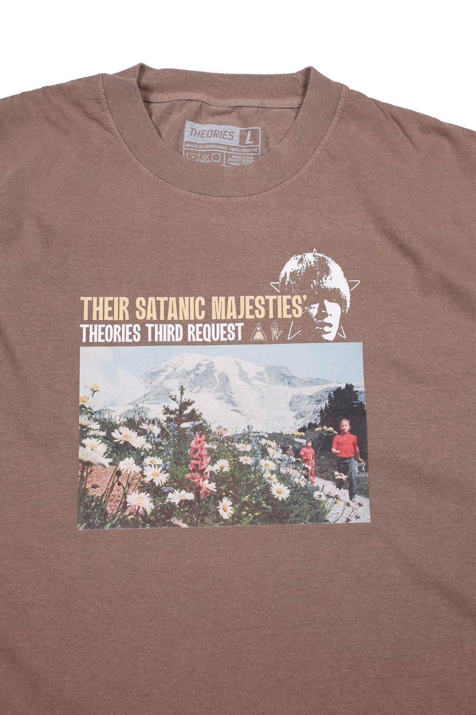 Theories Majesties maglietta marrone lavato cotone