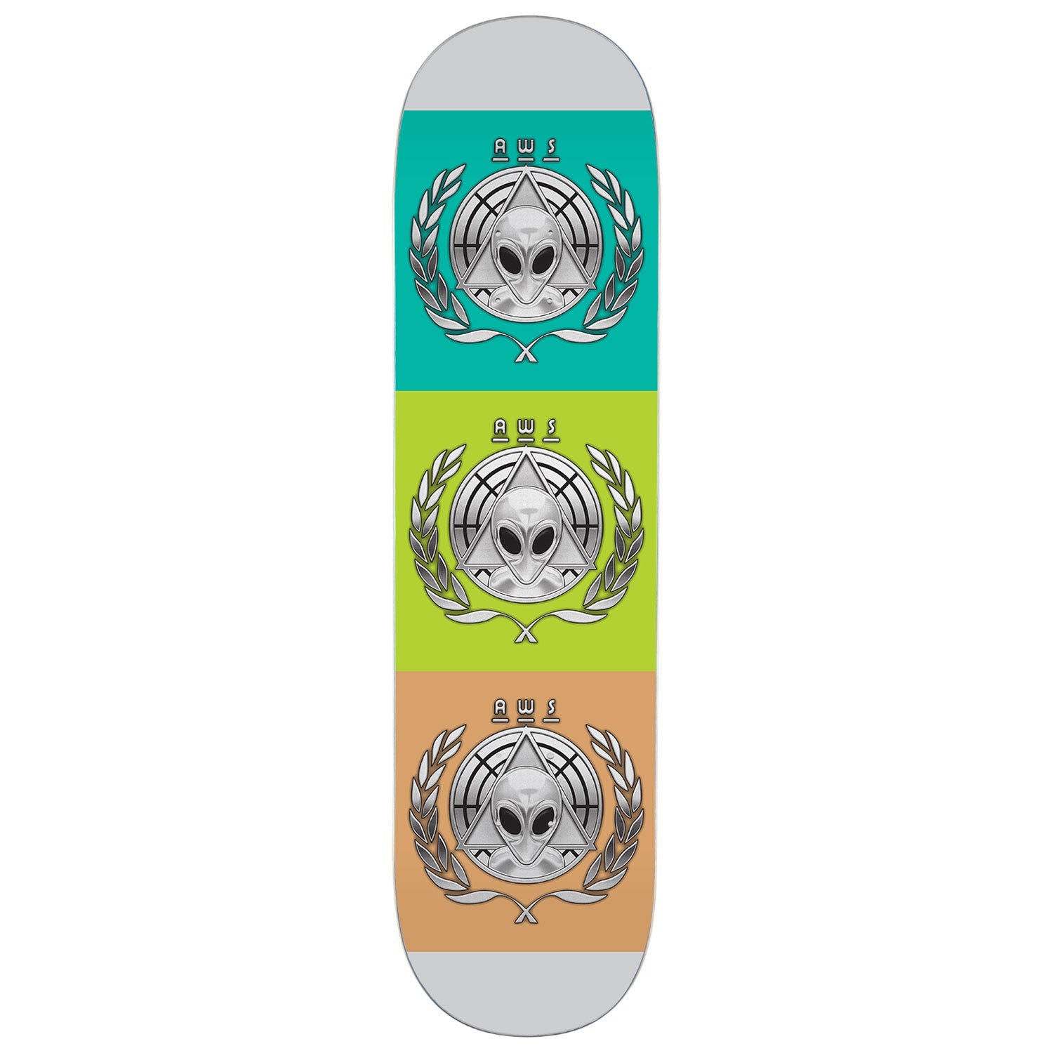 Alien Workshop AWOL tavola skate 8.50" chrome foil acero