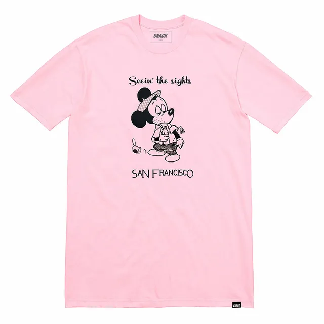 Snack Skateboarding Seein The Sights t-shirt rosa cotone