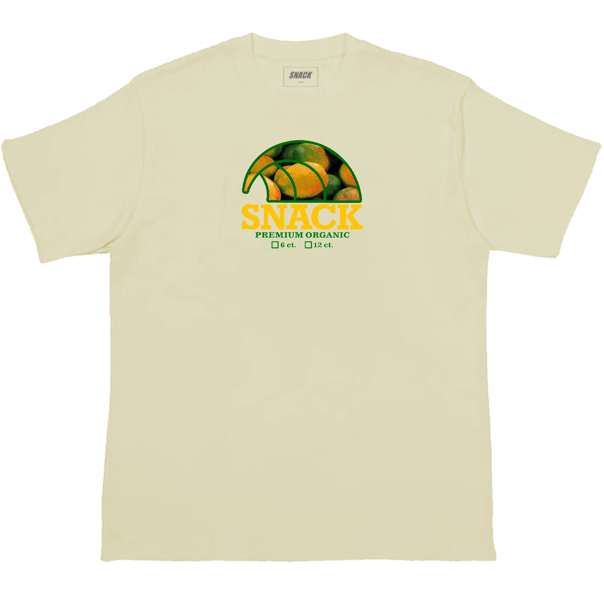 Snack Mango maglietta cotone grafica serigrafata
