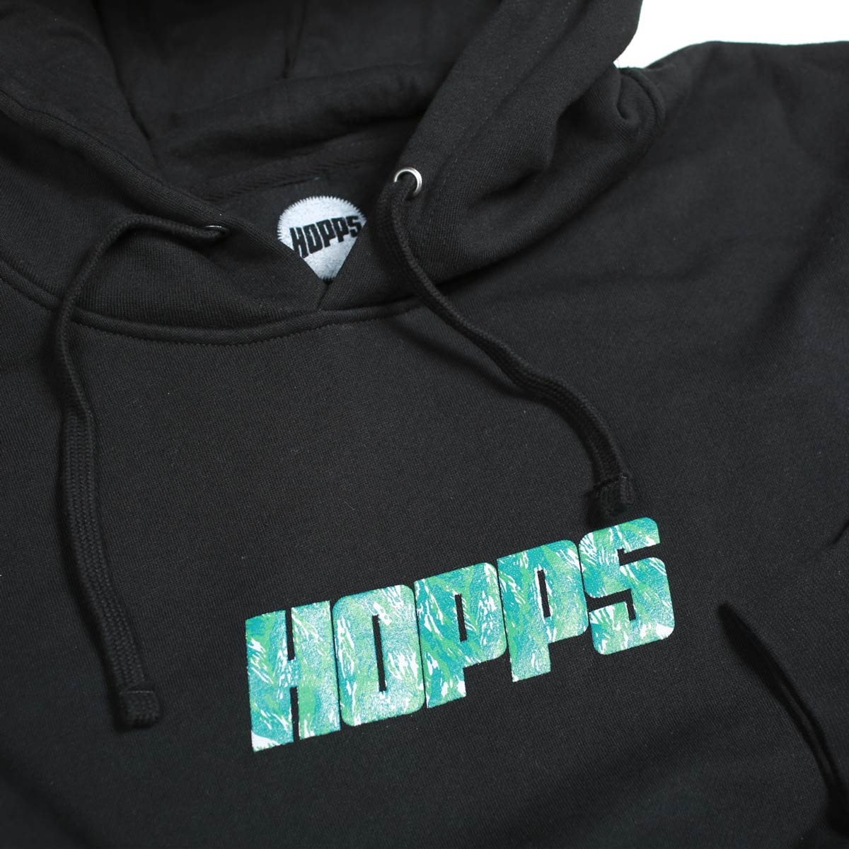 Hopps Tiger Camo Felpa Cappuccio Nera Logo Mimetico