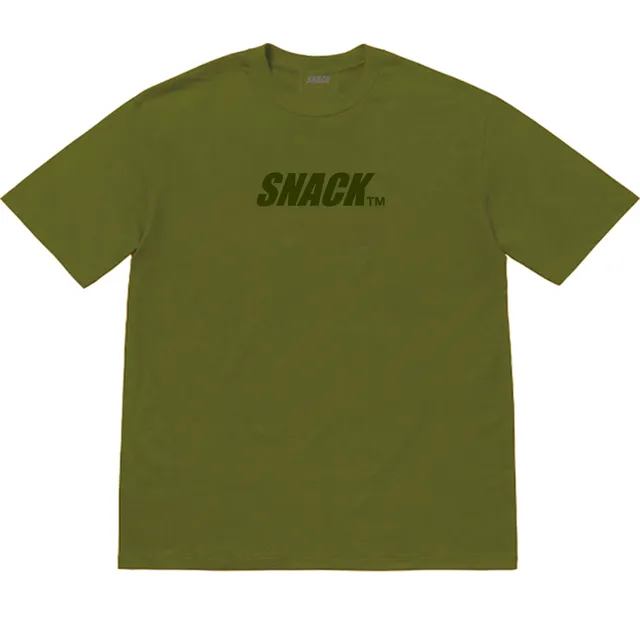 Snack Caps Lock t-shirt cotone oliva