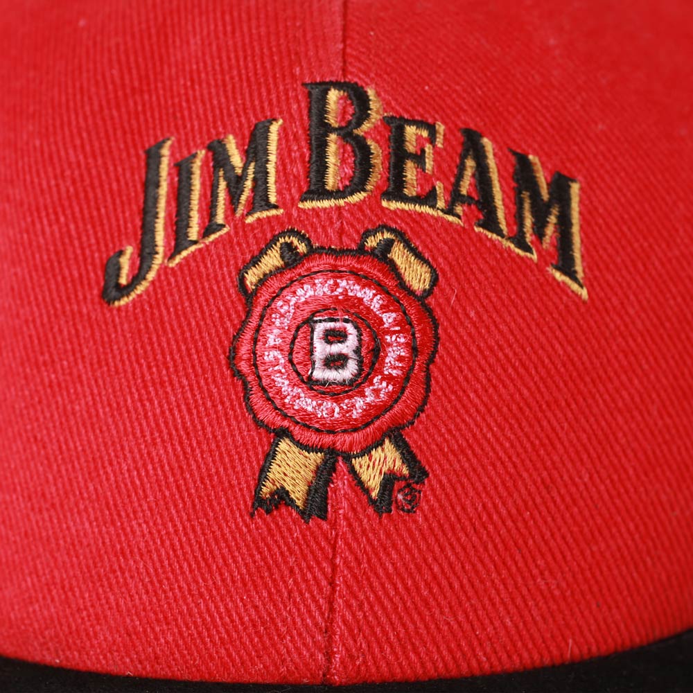 Jim Beam Strapback cappello rosso nero ricamato