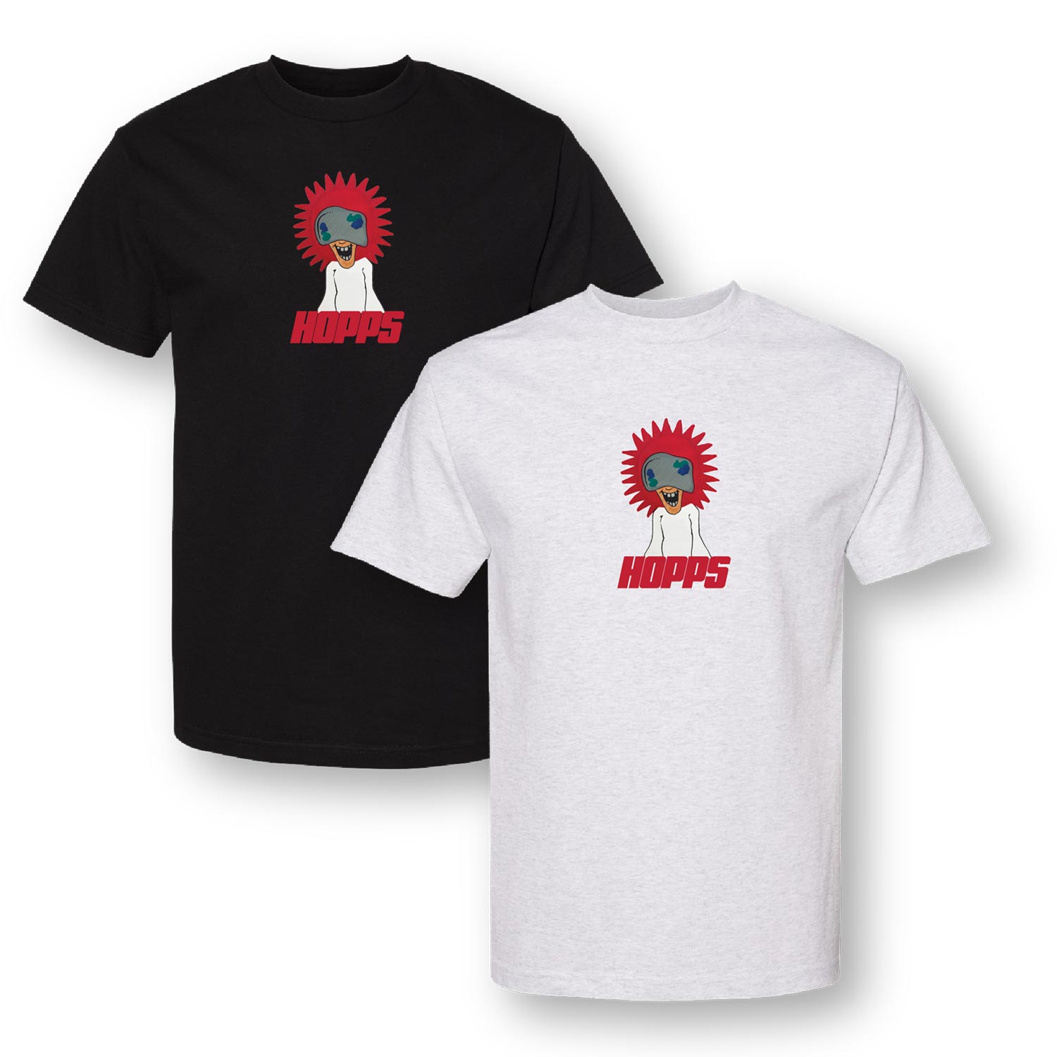 Hopps Starburst Kid t-shirt nera cotone pesante