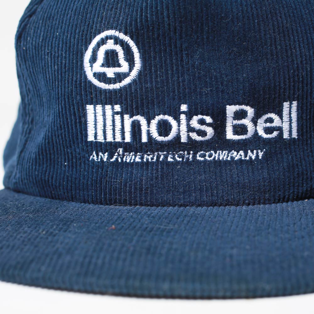 Illinois Bell Telephone Corduroy cappello snapback navy velluto