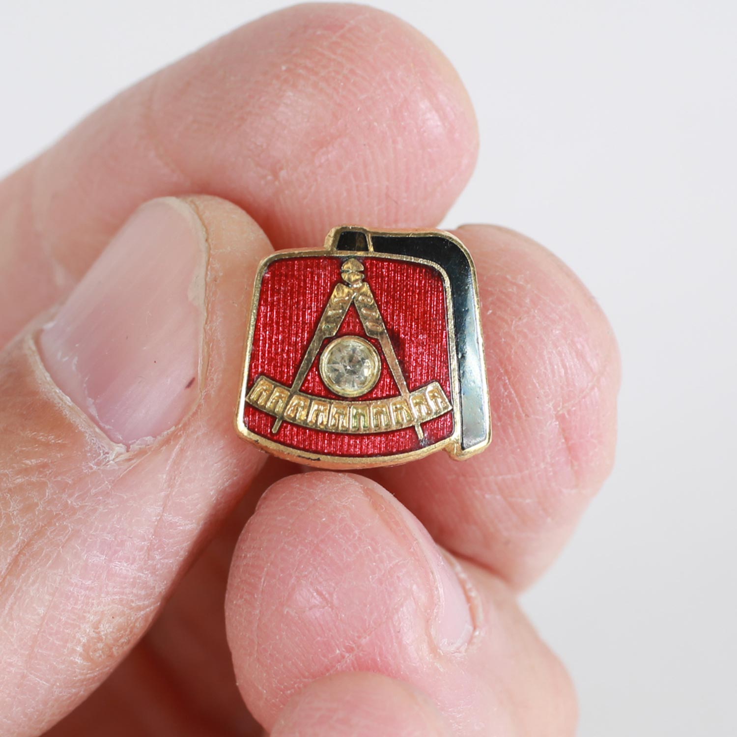 Masonic Fez Vintage spilla smaltata Massoni 0,5"