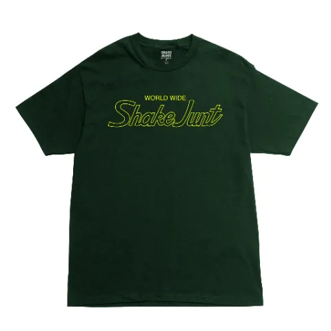 Shake Junt Worldwide t-shirt verde foresta in cotone