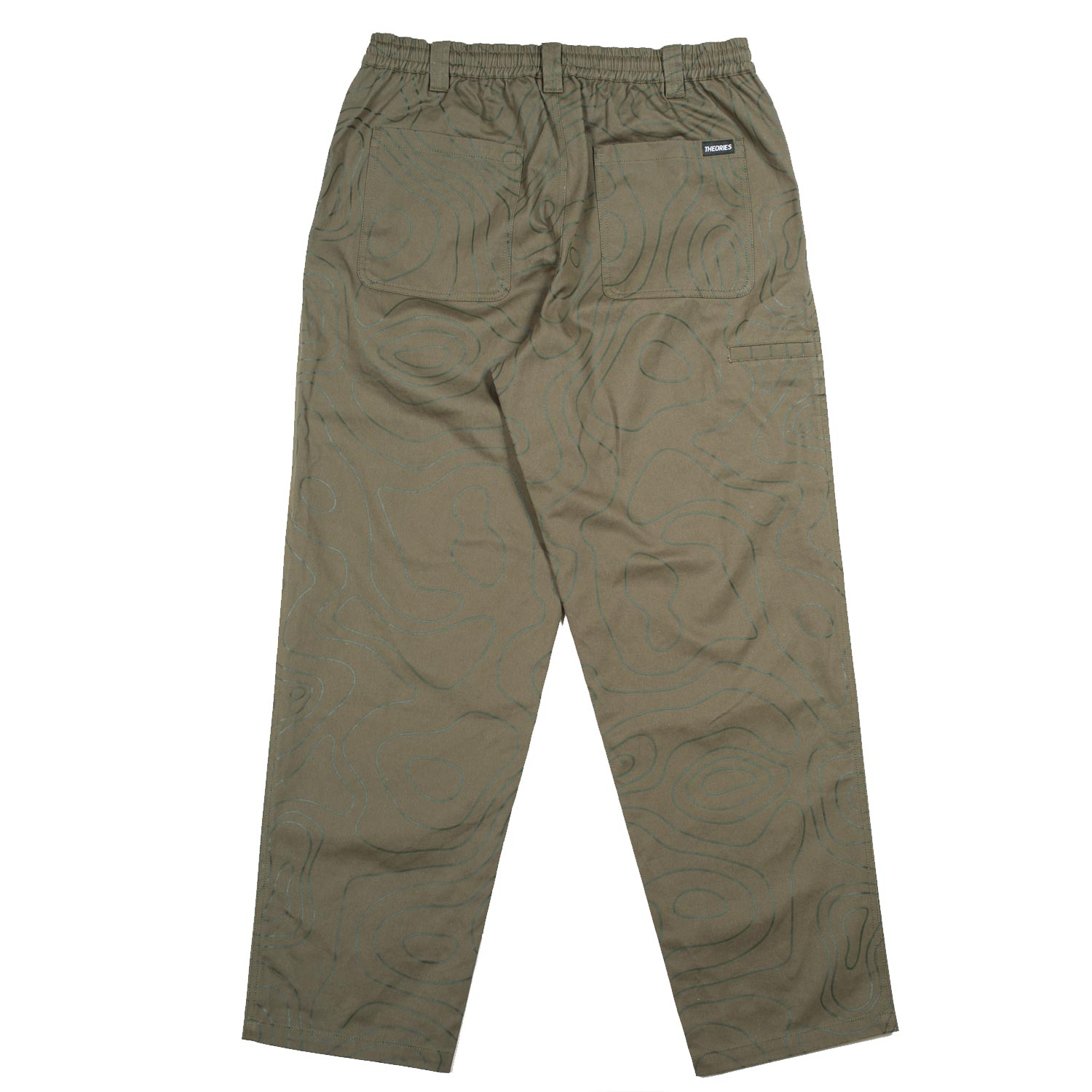 Theories Stamp Lounge pantalone chino M verde cotone