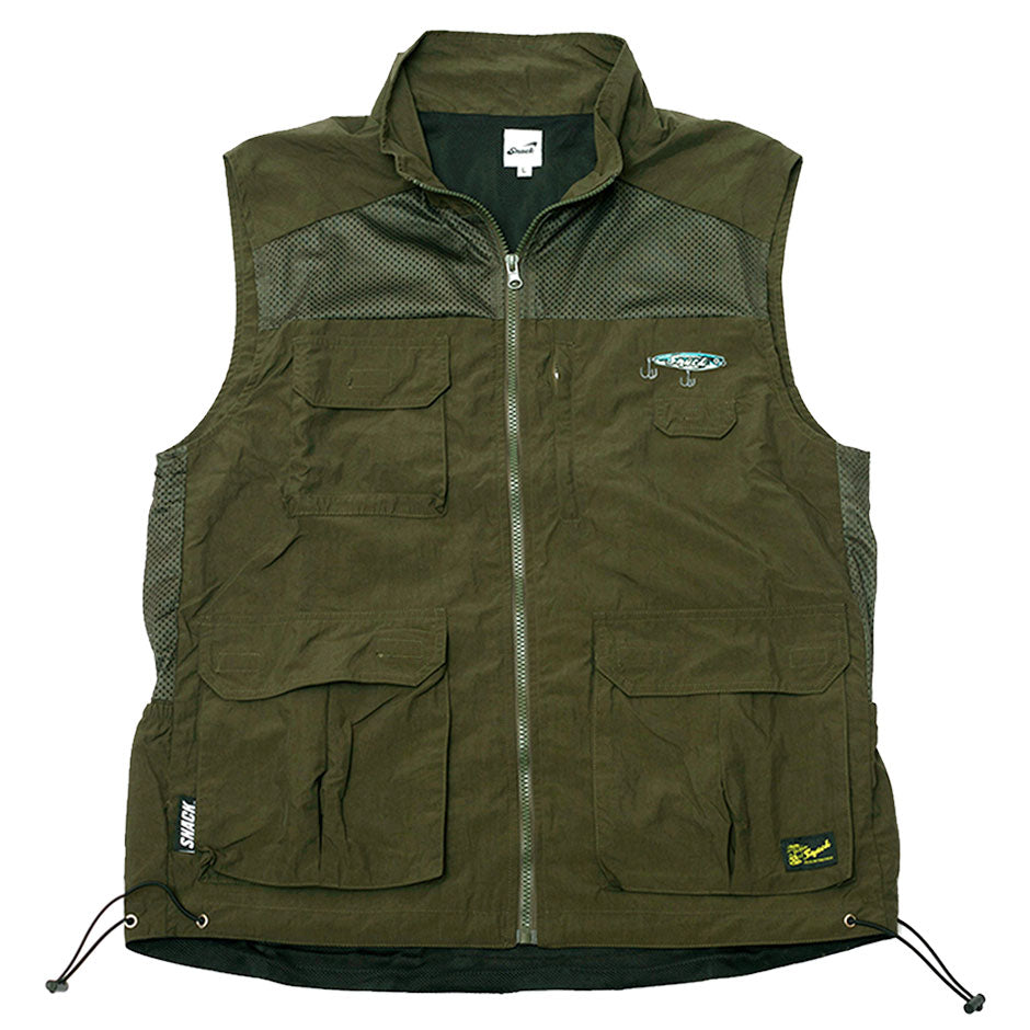 Snack Angler Utility gilet cipresso in nylon