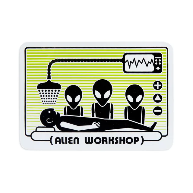 Alien Workshop Abduction sticker verde vinile