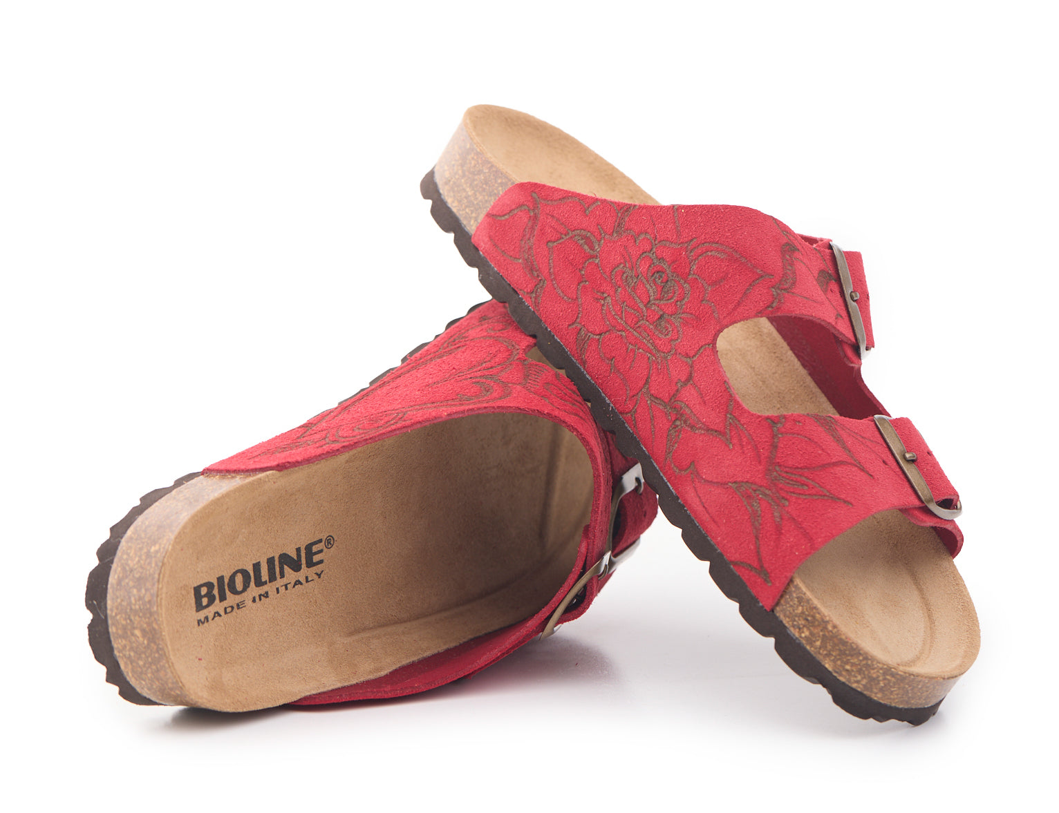 AC Longboards 420 Red Rose sabot pelle doppia fascia