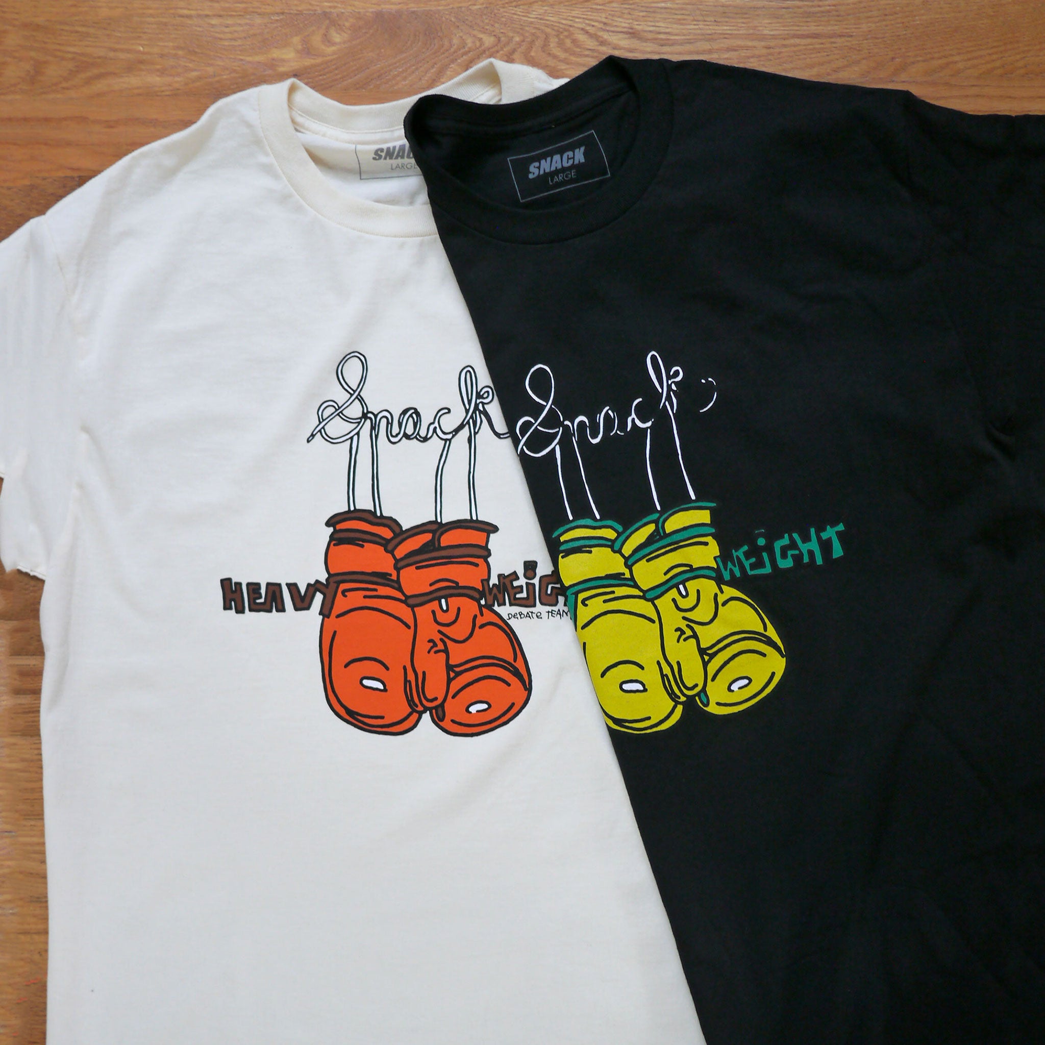 Snack Heavyweight Tee maglietta crema in cotone