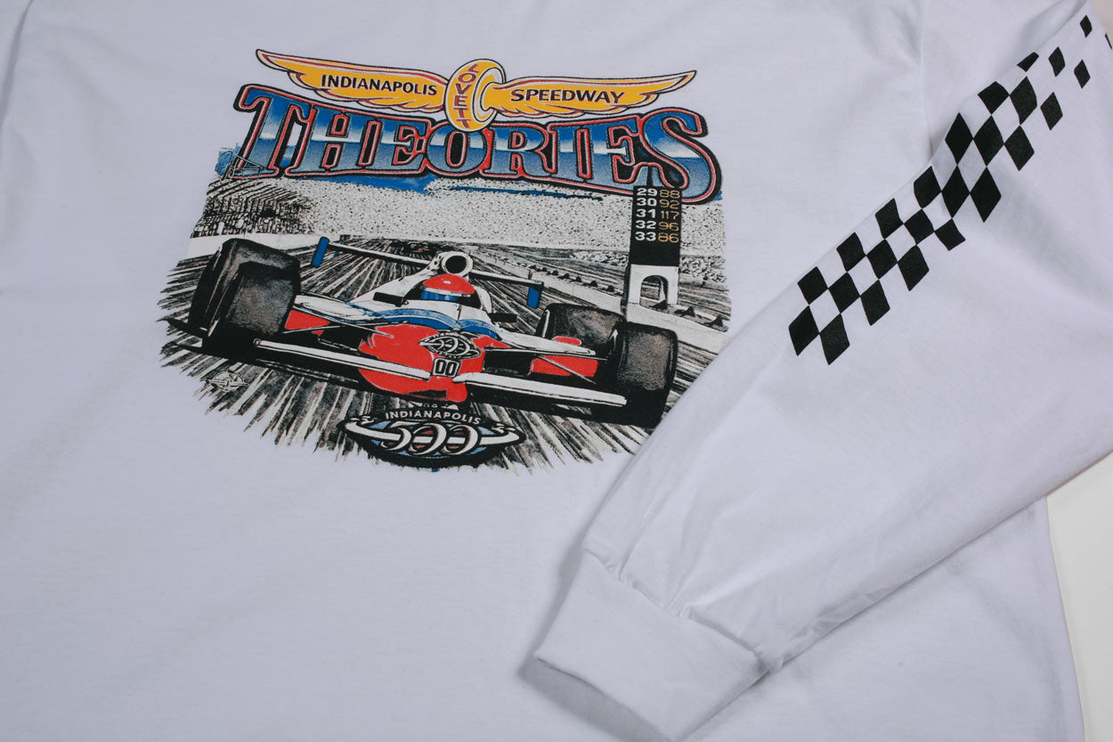 Theories Speedway maglia manica lunga bianca cotone
