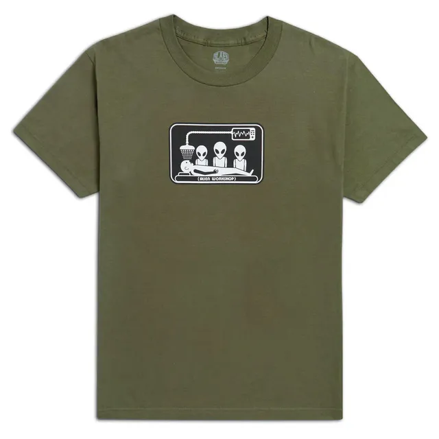 Alien Workshop Abduction maglietta skate verde cotone