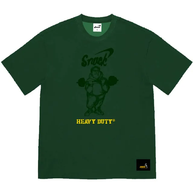 Snack Skateboarding Heavy Duty t-shirt moss cotone pesante