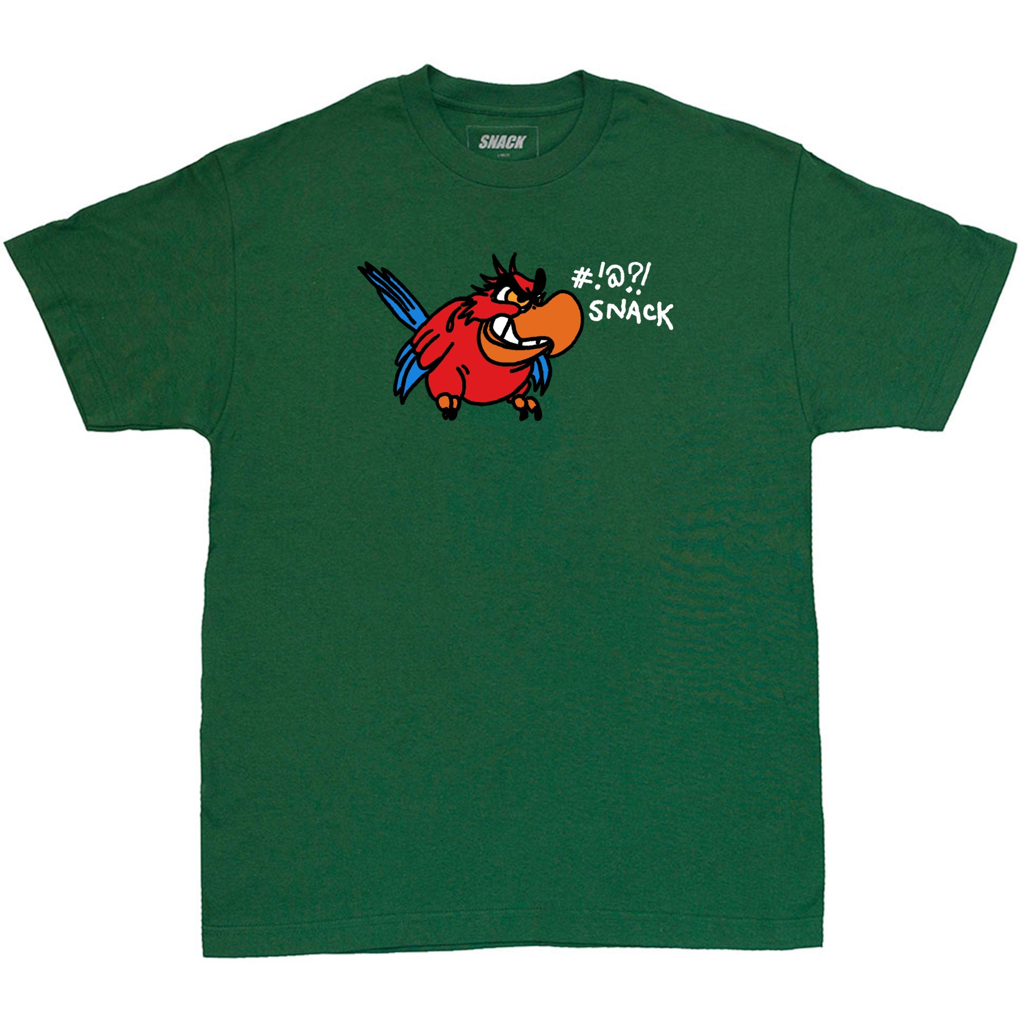 Snack Parrott t-shirt verde S cotone