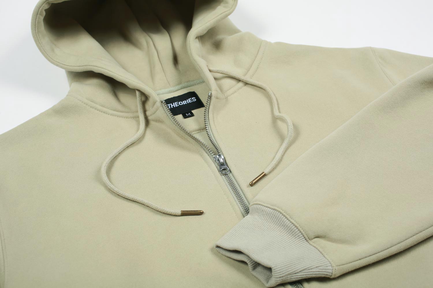 Theories Scribble Zip Hoodie felpa lime cotone