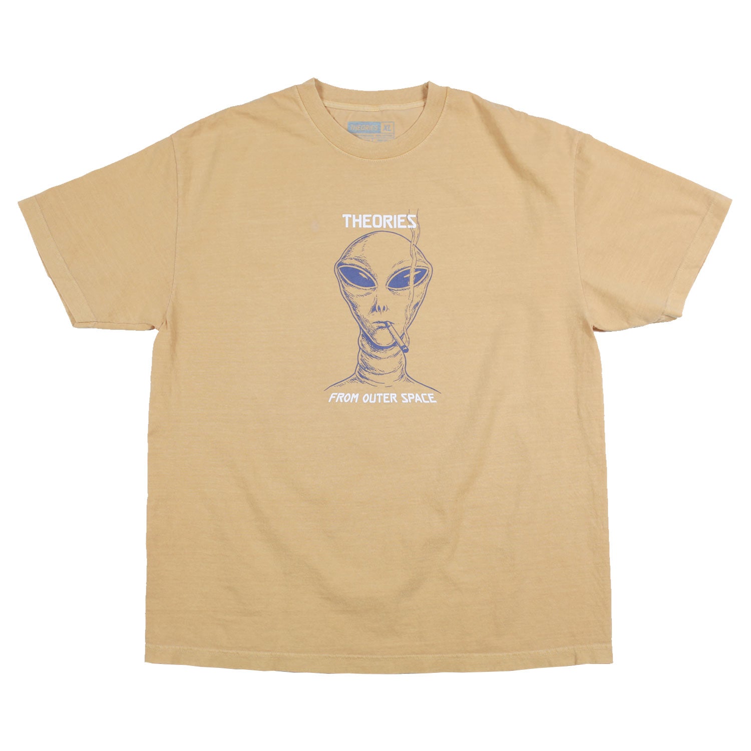 Theories Outer Space maglietta mostarda cotone pesante