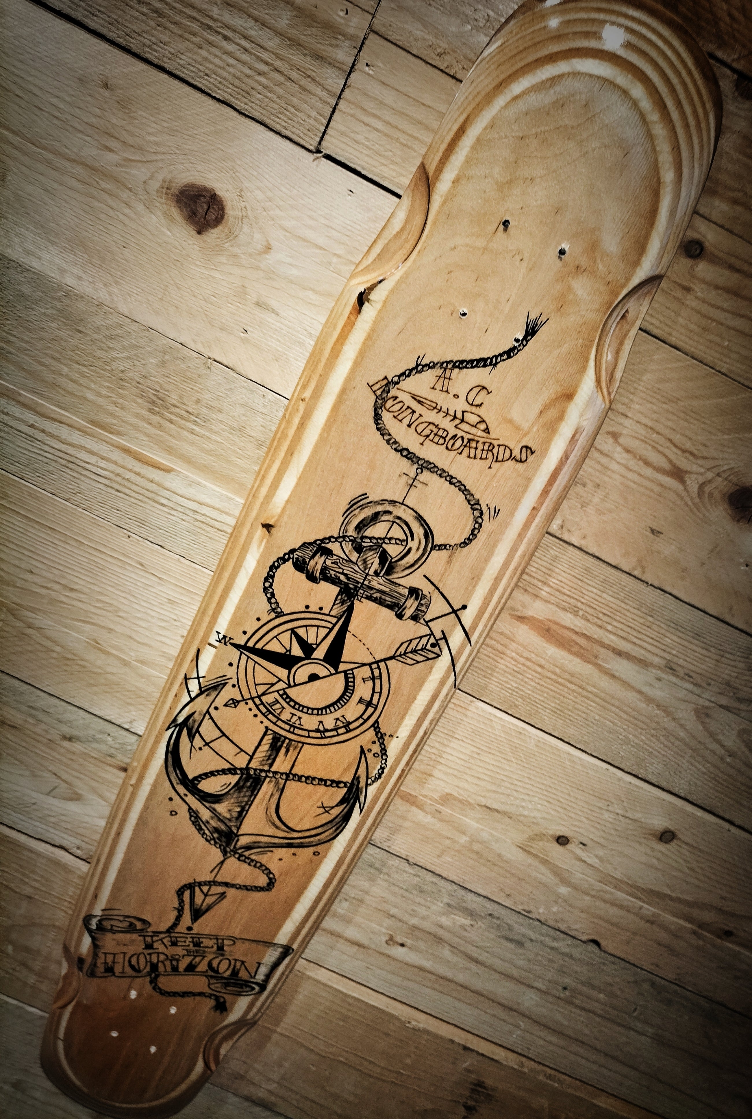 AC Longboards Dancing Horizon Twin Banana 46" Bamboo