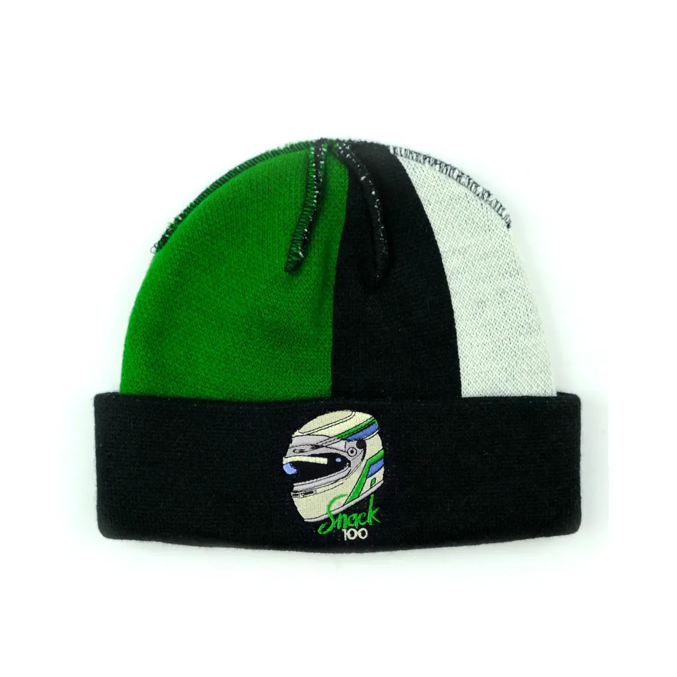 Snack 100 berretto beanie nero ricamato