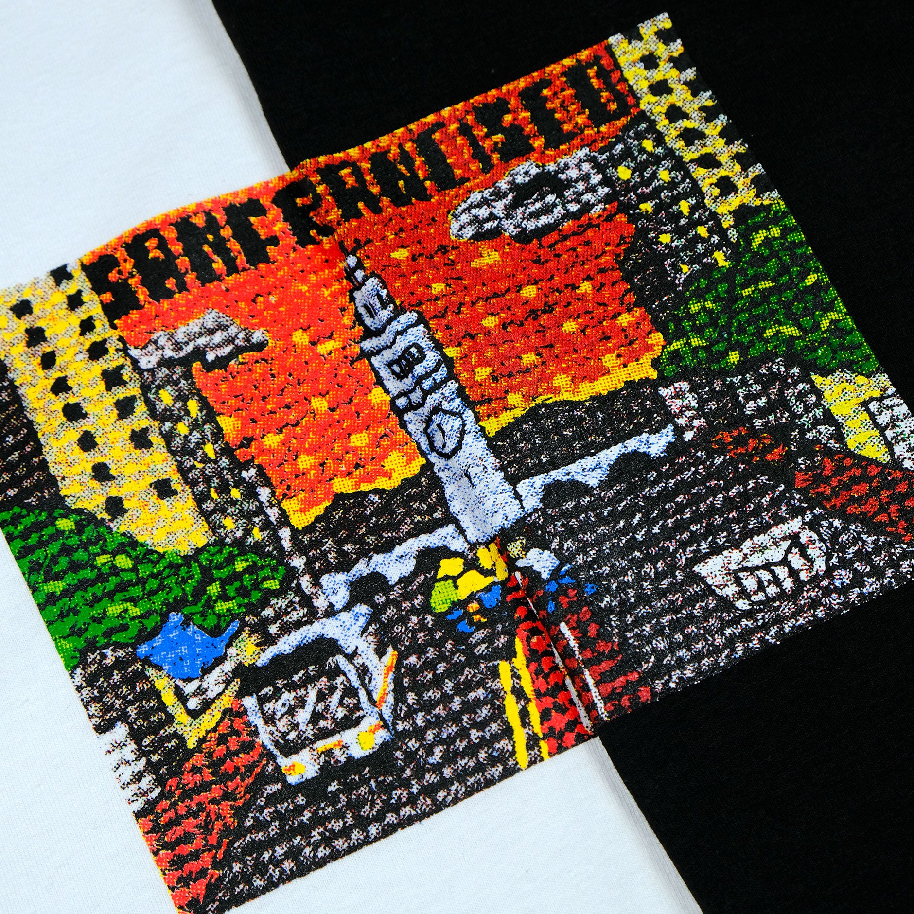 Snack Skateboarding S.F. Postcard t-shirt nera cotone