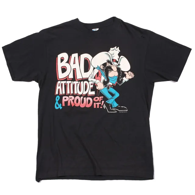 Cowboy Bad Attitude maglietta vintage nera M cotone