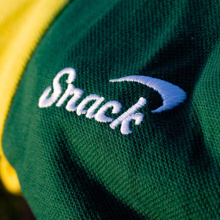 Snack Alive Vertical Stripe polo nero verde cotone